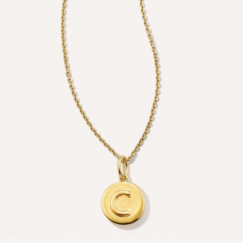 Kendra Scott Initial Coin Pendant Necklace